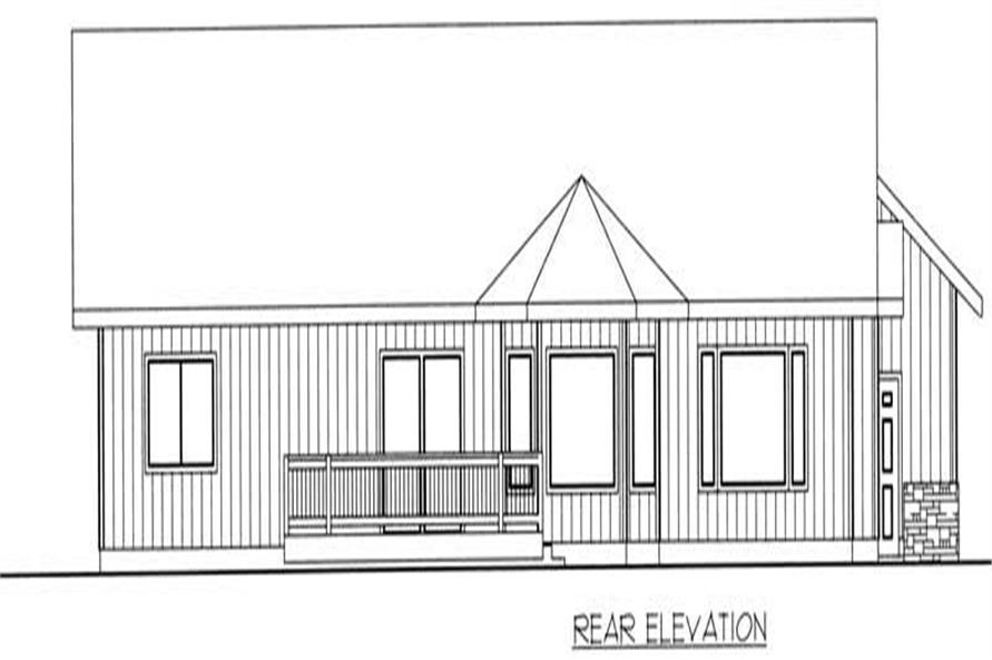 Home Plan Rear Elevation of this 3-Bedroom,1898 Sq Ft Plan -132-1379