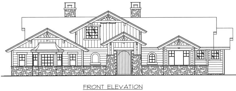 Home Plan Front Elevation of this 3-Bedroom,2531 Sq Ft Plan -132-1381