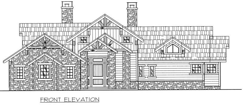 Home Plan Front Elevation of this 3-Bedroom,3650 Sq Ft Plan -132-1385