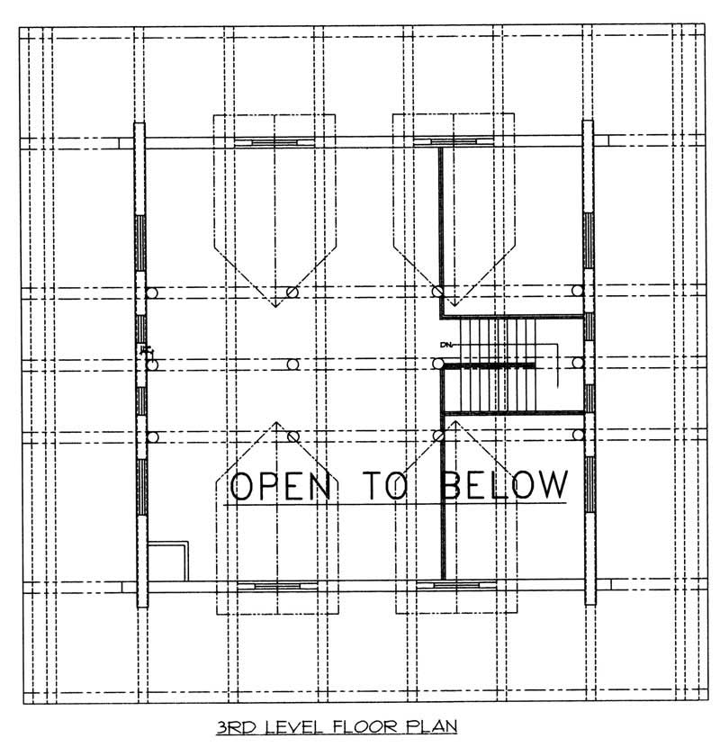 Floor Plan Third Story of Country Plan #132-1397