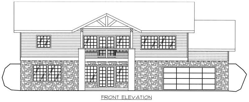 Home Plan Front Elevation of this 3-Bedroom,3164 Sq Ft Plan -132-1402