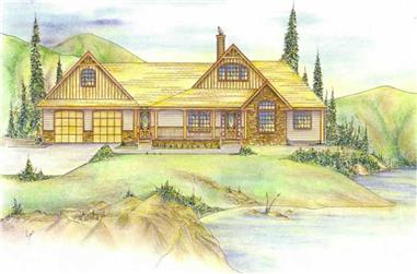 5-Bedroom, 3270 Sq Ft Country Home Plan - 132-1404 - Main Exterior