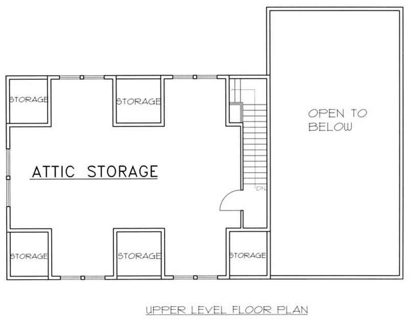 Floor Plan Second Story of Garage Plan #132-1406