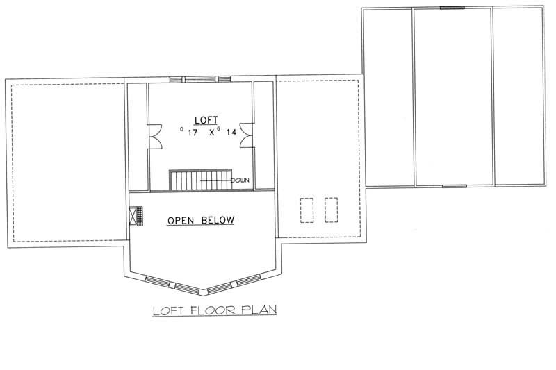 Floor Plan Second Story of Country Plan #132-1408