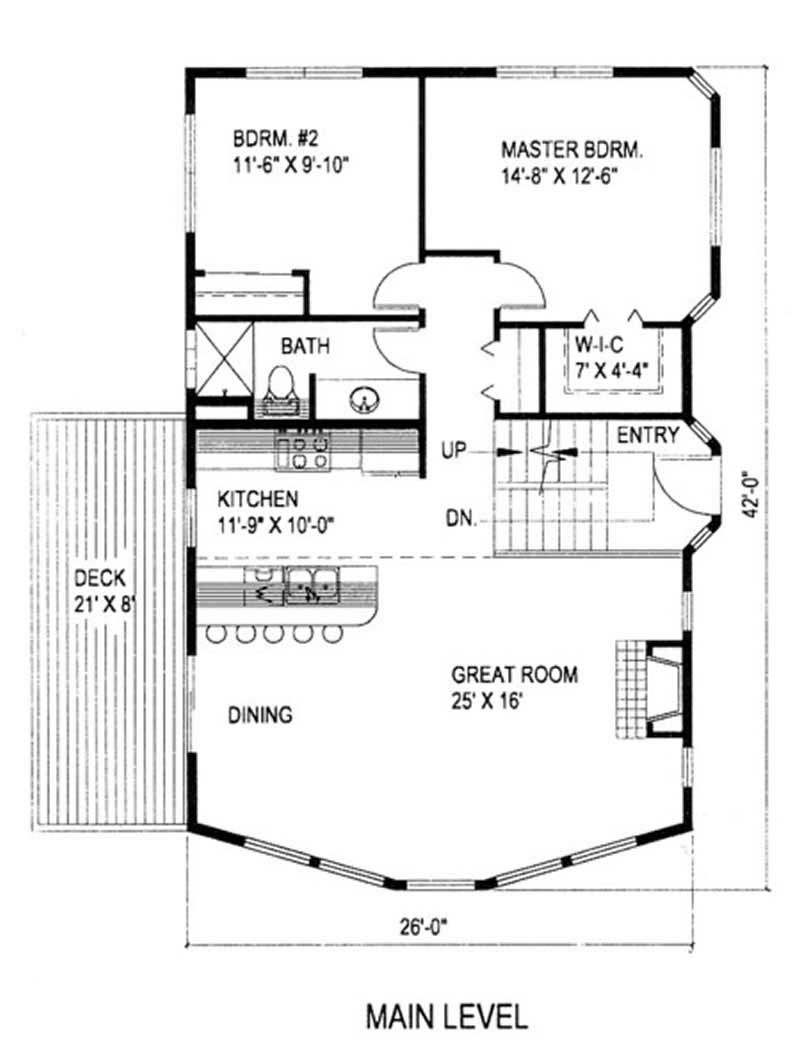 Floor Plan First Story of Coastal Plan #132-1417