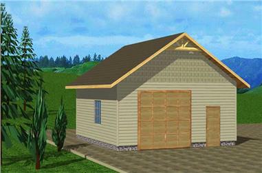 0-Bedroom, 784 Sq Ft Garage House Plan - 132-1435 - Front Exterior