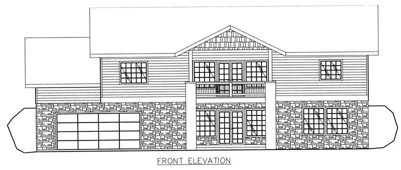 Home Plan Front Elevation of this 3-Bedroom,3164 Sq Ft Plan -132-1437