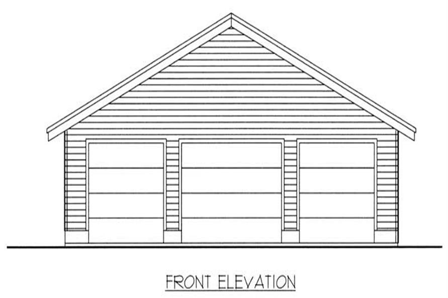 Home Plan Front Elevation of this 1-Bedroom,1200 Sq Ft Plan -132-1449