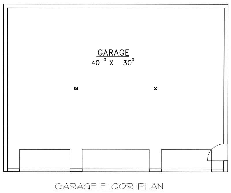 Floor Plan First Story of Garage Plan #132-1449