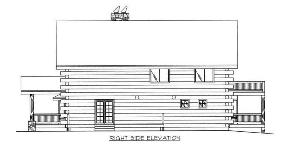Home Plan Right Elevation of this 3-Bedroom,3121 Sq Ft Plan -132-1464