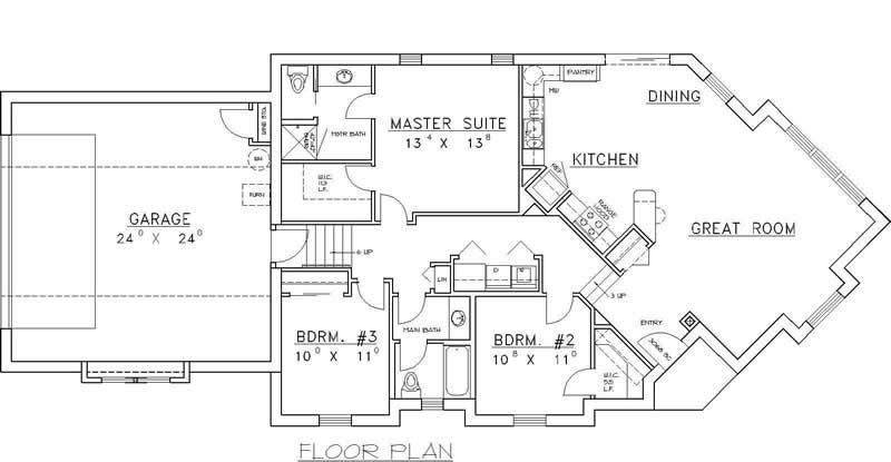 Floor Plan First Story of Plan #132-1476