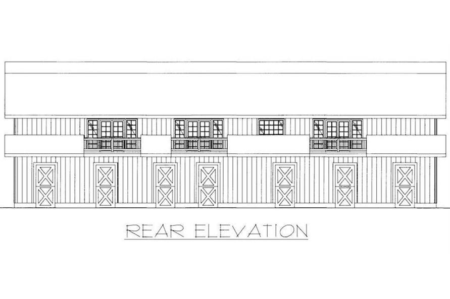 Home Plan Rear Elevation of this 3-Bedroom,2464 Sq Ft Plan -132-1480