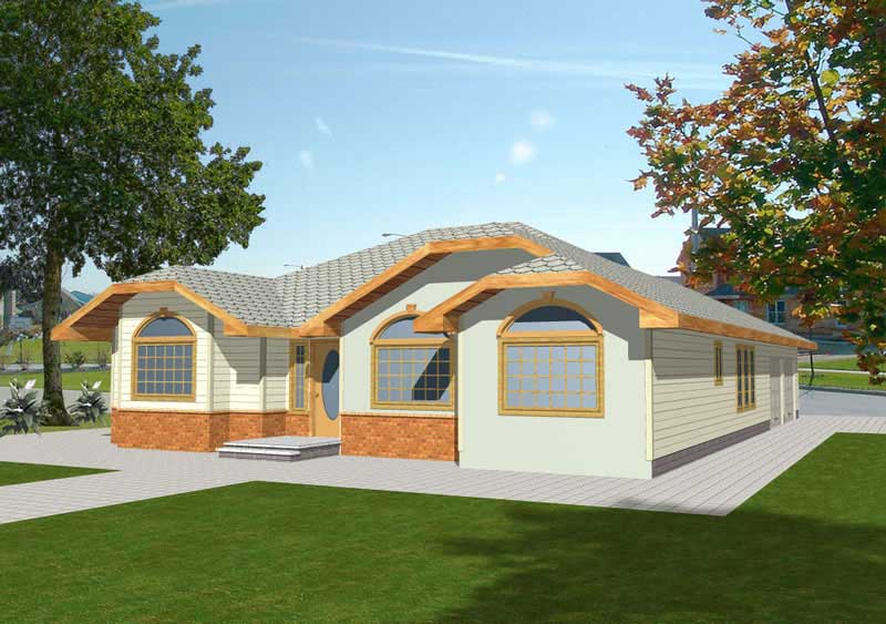 Front Elevation of this Craftsman House (#132-1487) at The Plan Collection.