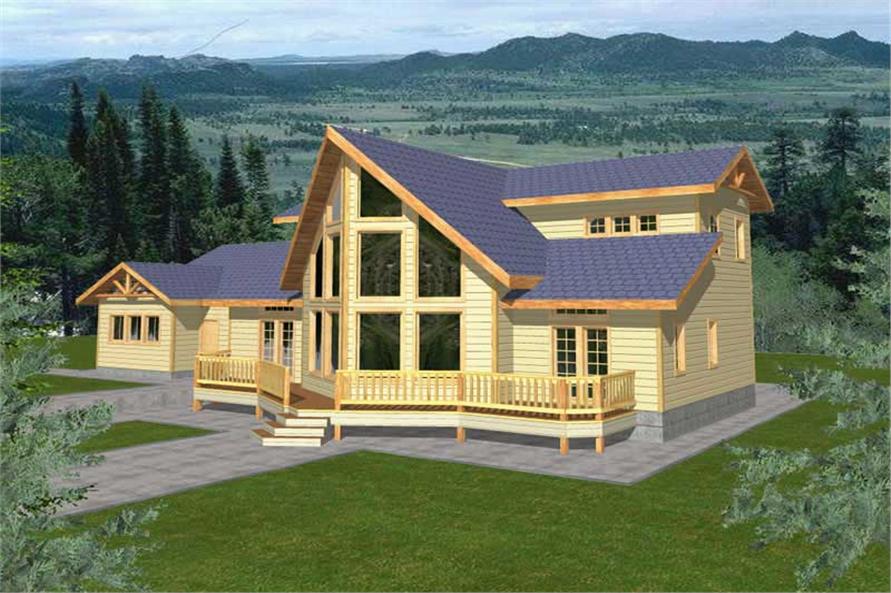 3-Bedroom, 2288 Sq Ft Vacation Homes House Plan - 132-1493 - Front Exterior