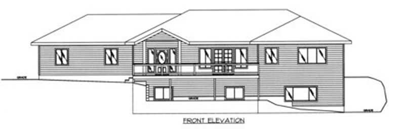 Home Plan Front Elevation of this 4-Bedroom,3580 Sq Ft Plan -132-1495