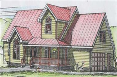 3-Bedroom, 2981 Sq Ft Country House Plan - 132-1508 - Front Exterior