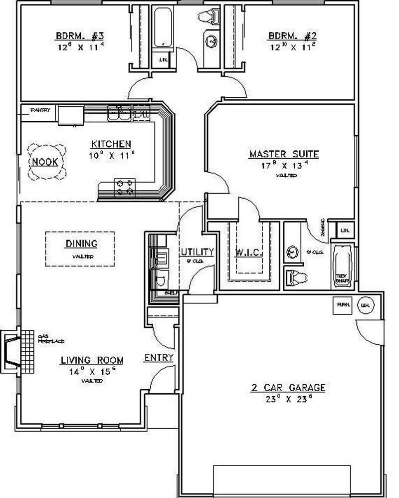 Floor Plan First Story of Contemporary Plan #132-1510