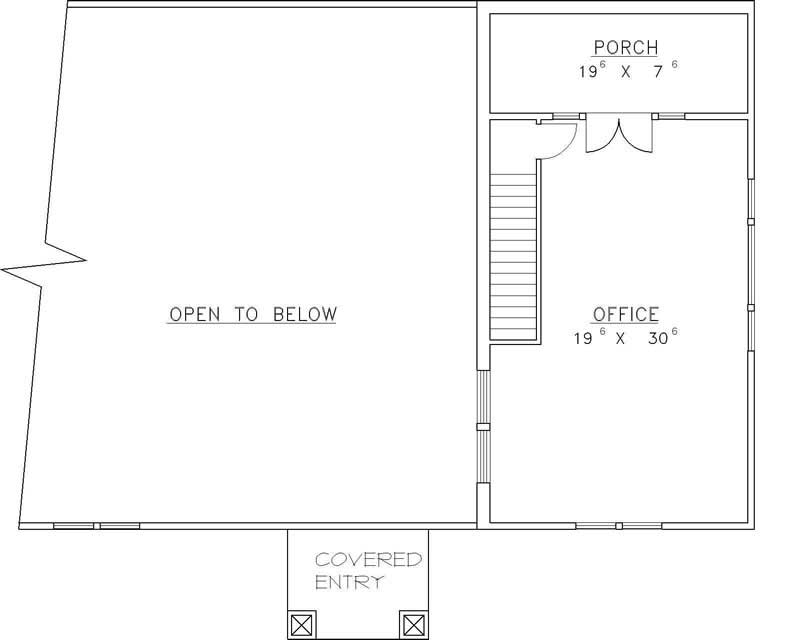 Floor Plan Second Story of Garage Plan #132-1517