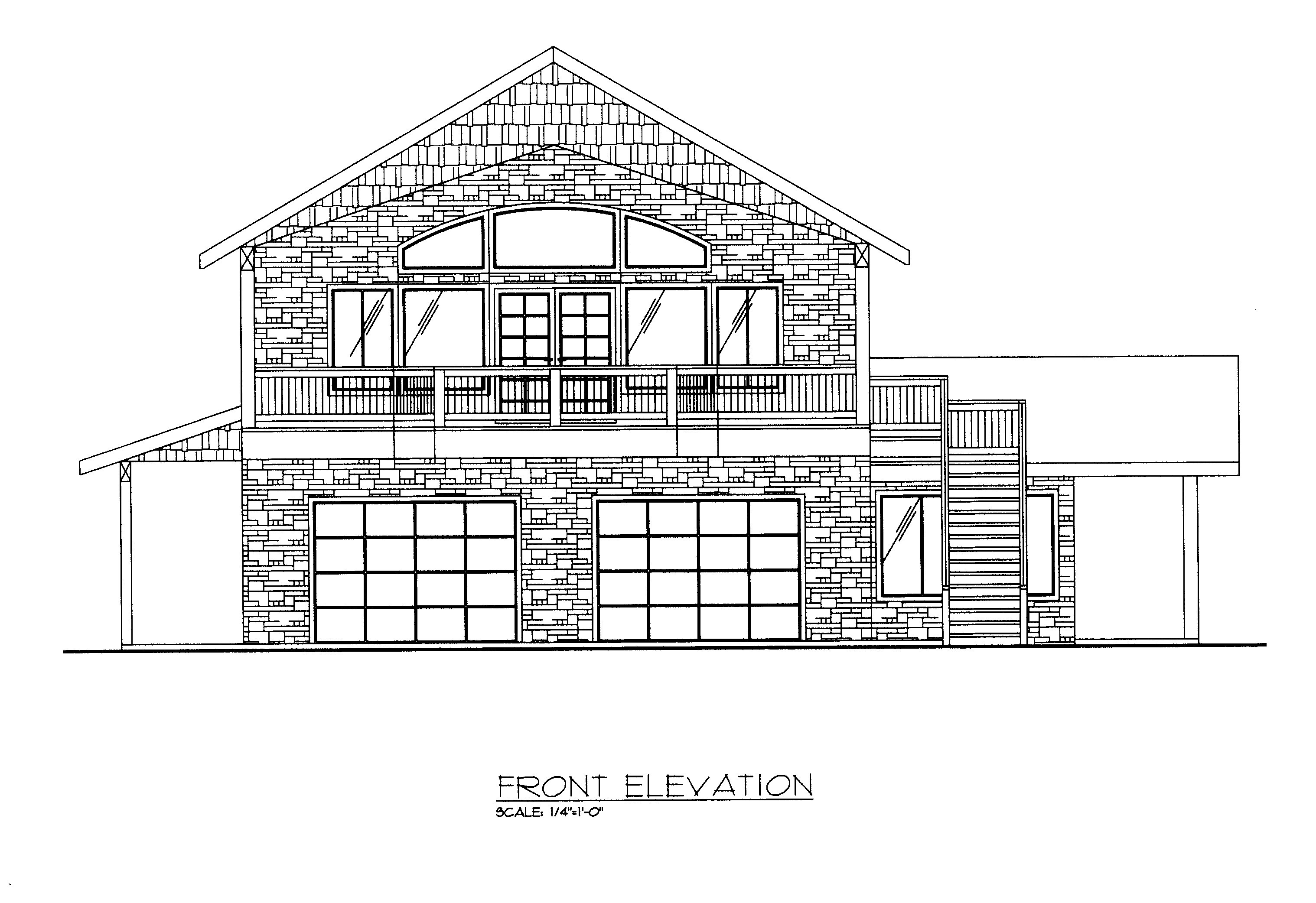 Home Plan Front Elevation of this 2-Bedroom,3239 Sq Ft Plan -132-1524