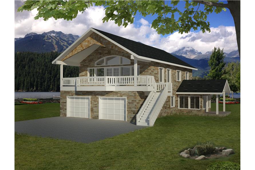 2-Bedroom, 3239 Sq Ft Traditional House Plan - 132-1524 - Front Exterior