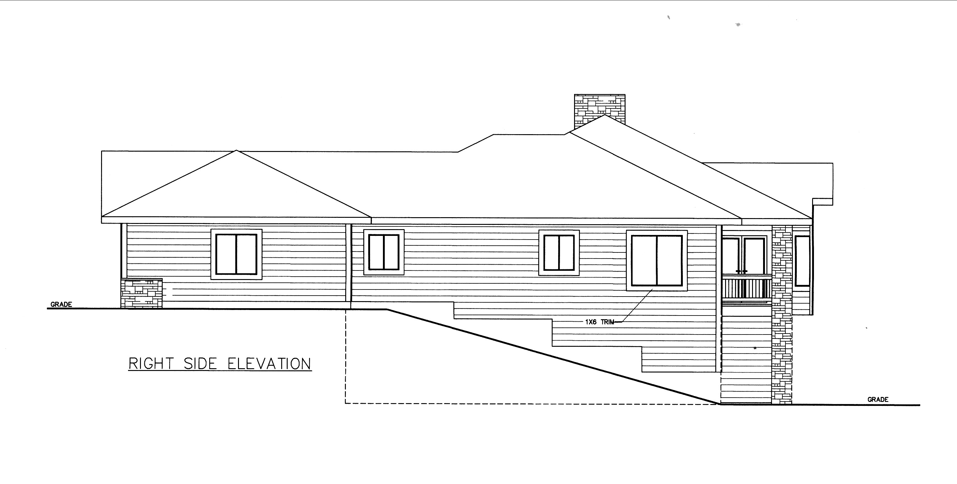 Home Plan Right Elevation of this 2-Bedroom,3261 Sq Ft Plan -132-1529
