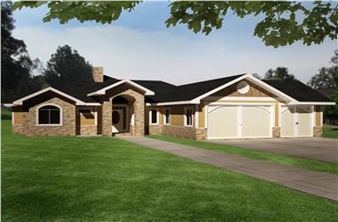 2-Bedroom, 3261 Sq Ft Traditional Home Plan - 132-1529 - Main Exterior