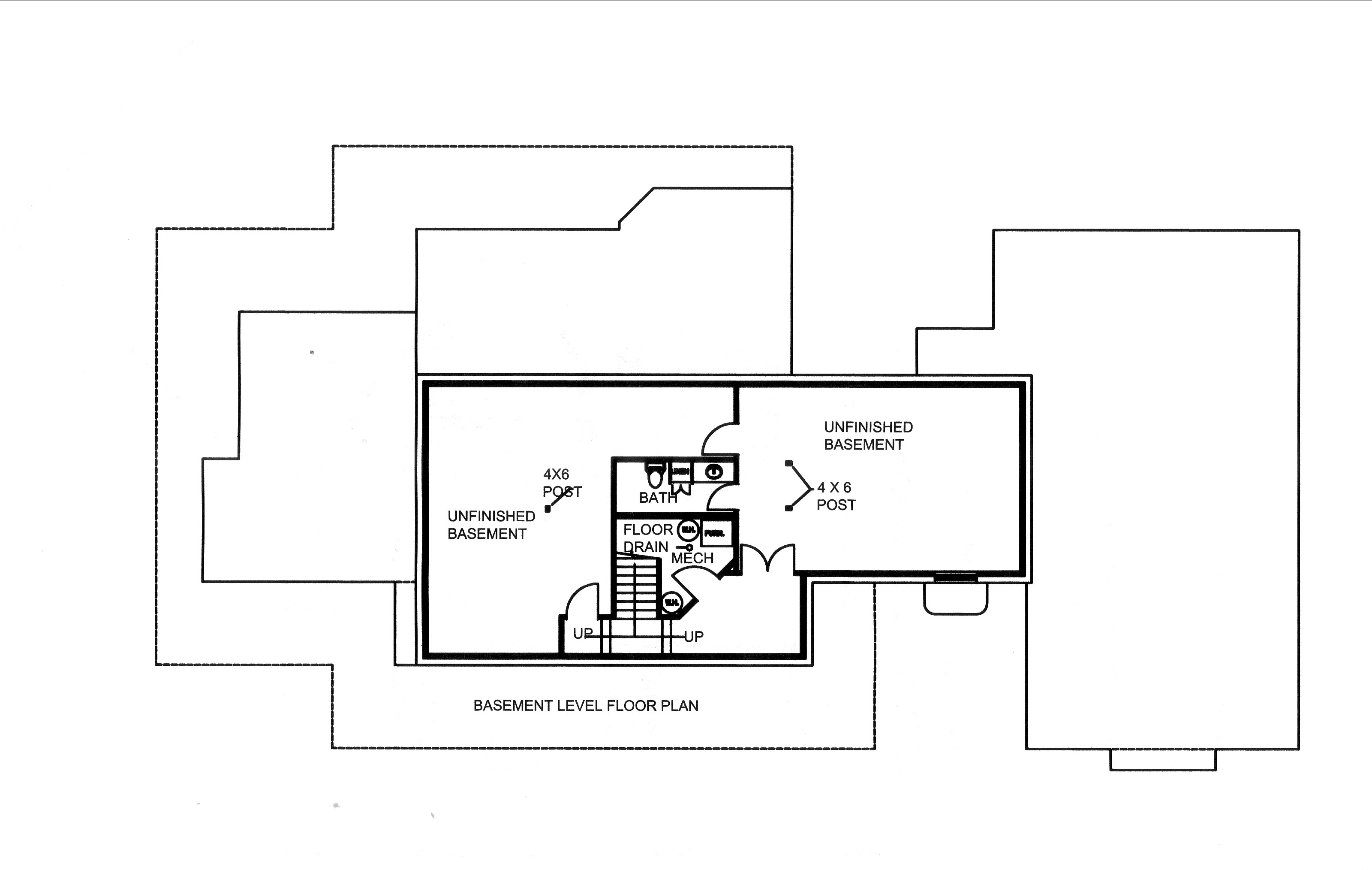 Floor Plan Basement of Traditional Plan #132-1532