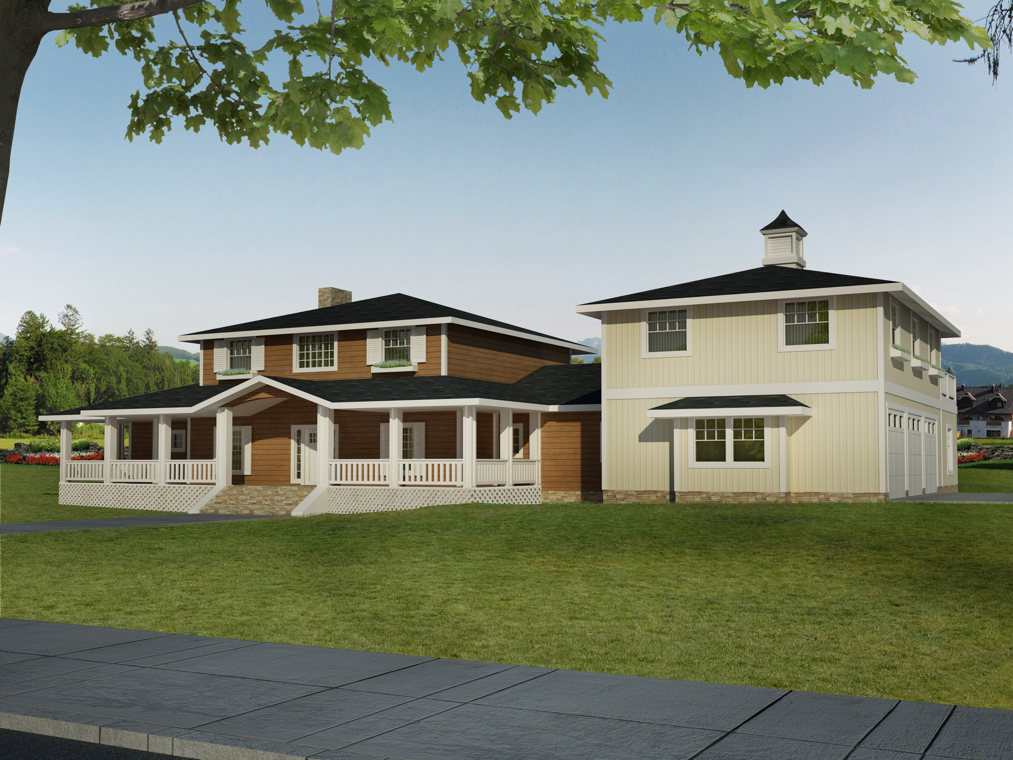 Front View of this 4-Bedroom, 3574 Sq Ft Plan - 132-1532