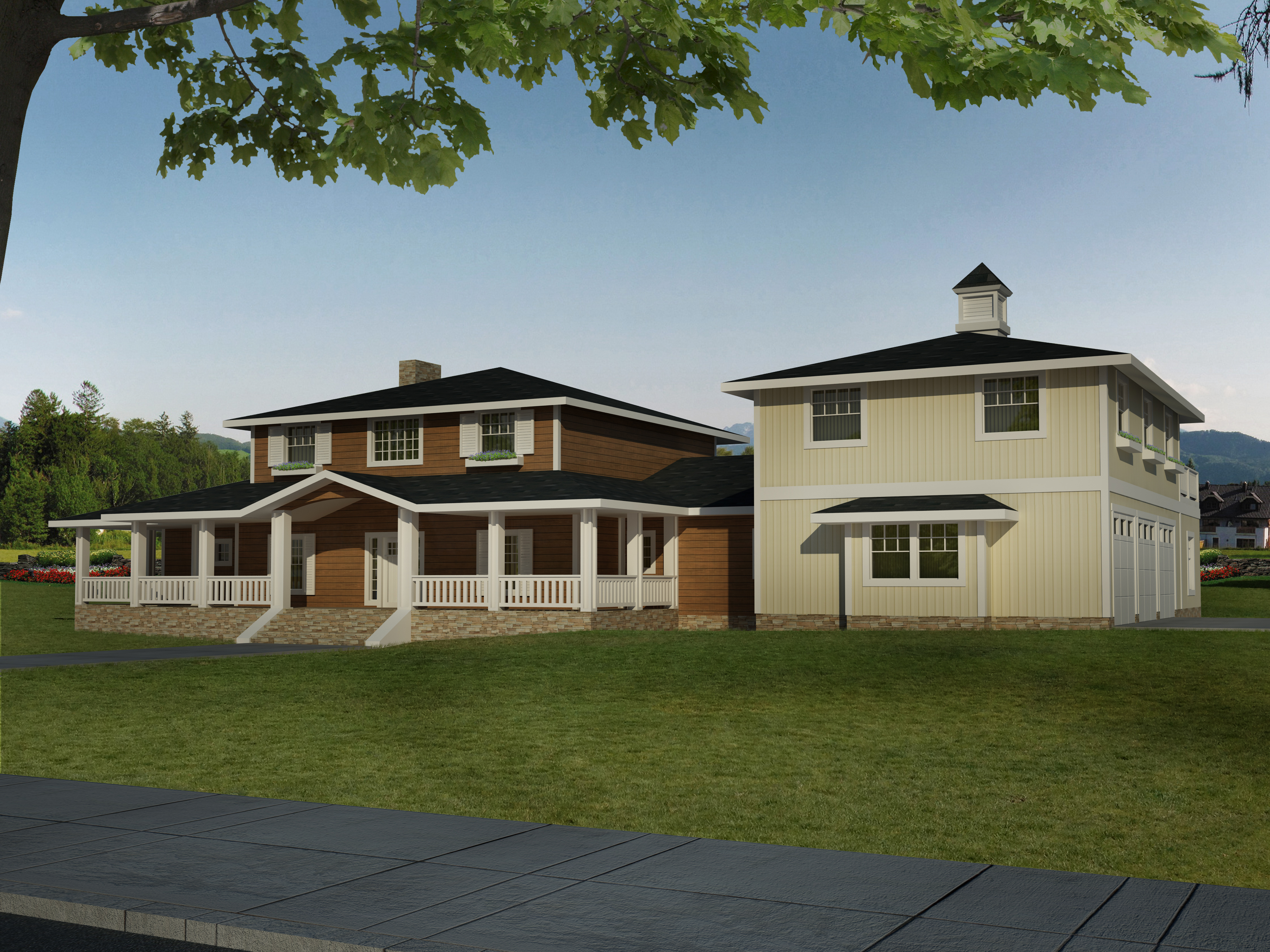 Front View of this 4-Bedroom, 3574 Sq Ft Plan - 132-1532