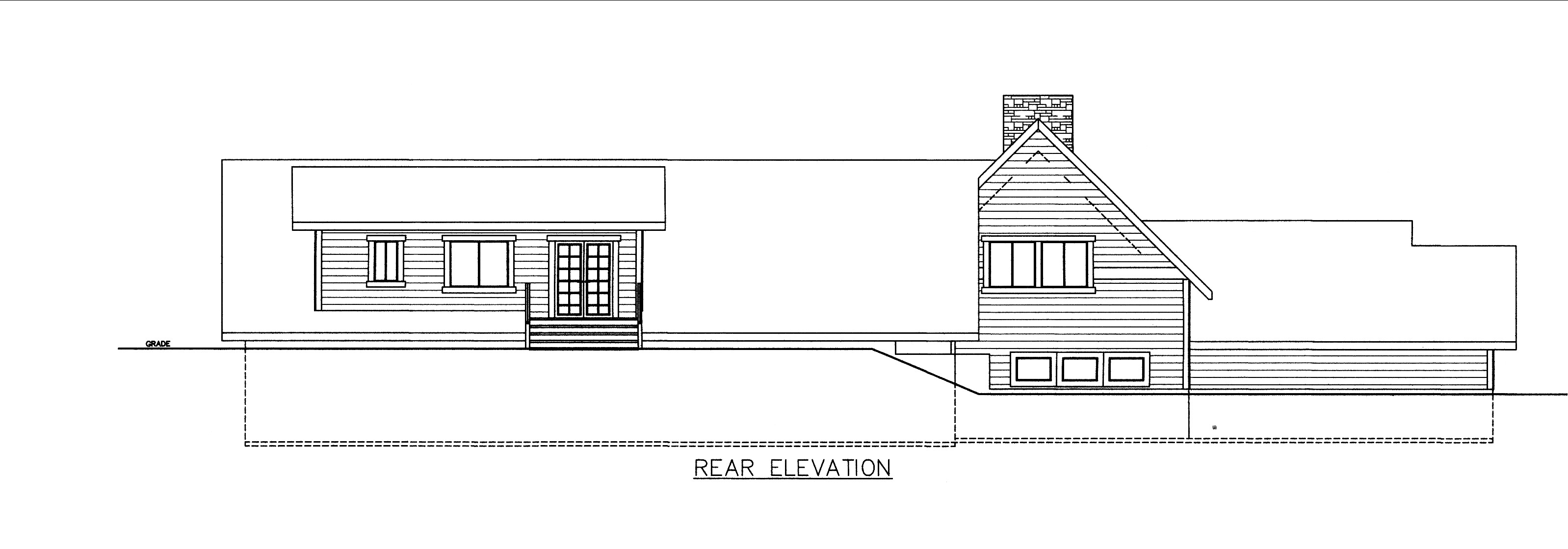 Home Plan Rear Elevation of this 3-Bedroom,4312 Sq Ft Plan -132-1535