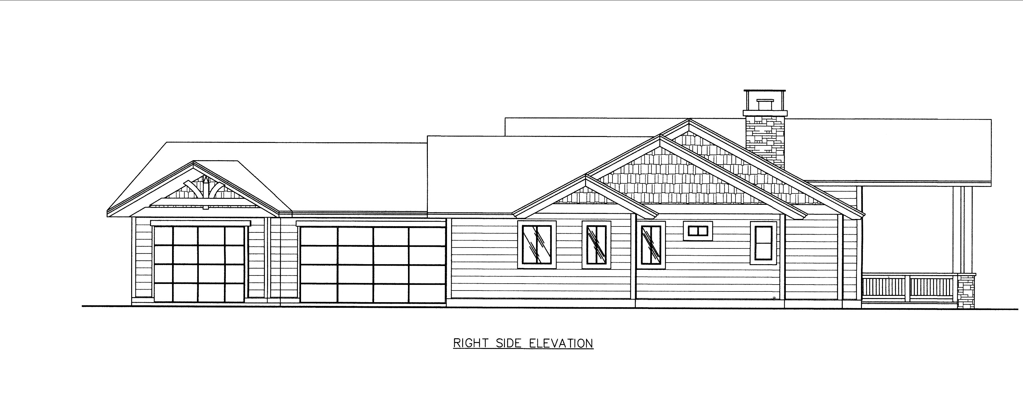 Home Plan Right Elevation of this 3-Bedroom,2180 Sq Ft Plan -132-1538