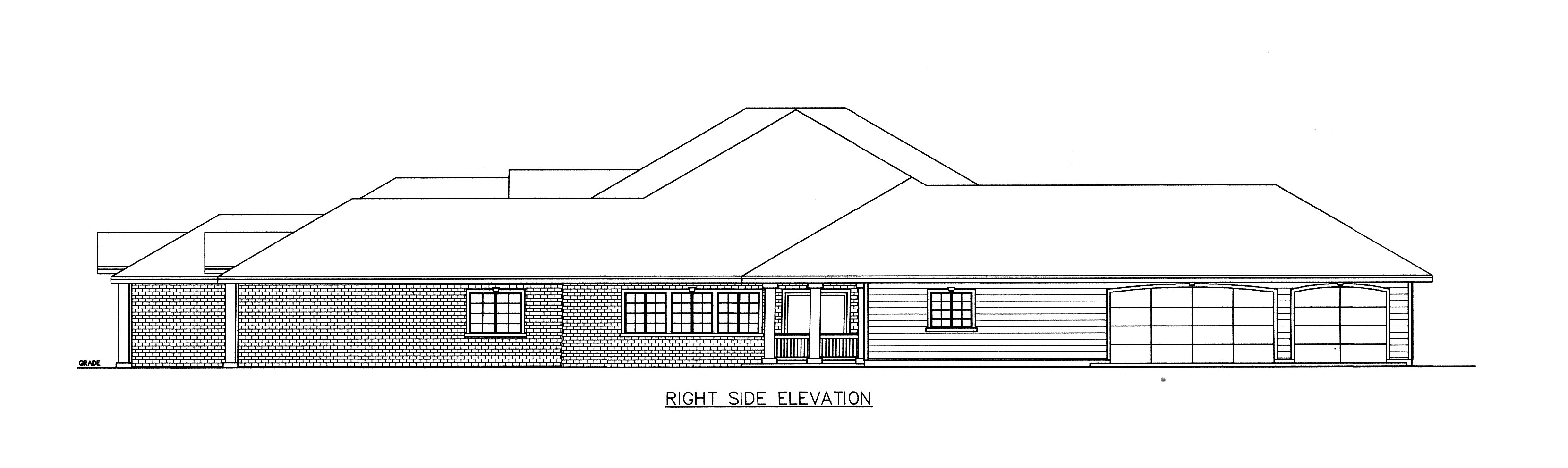 Home Plan Right Elevation of this 10-Bedroom,6005 Sq Ft Plan -132-1540