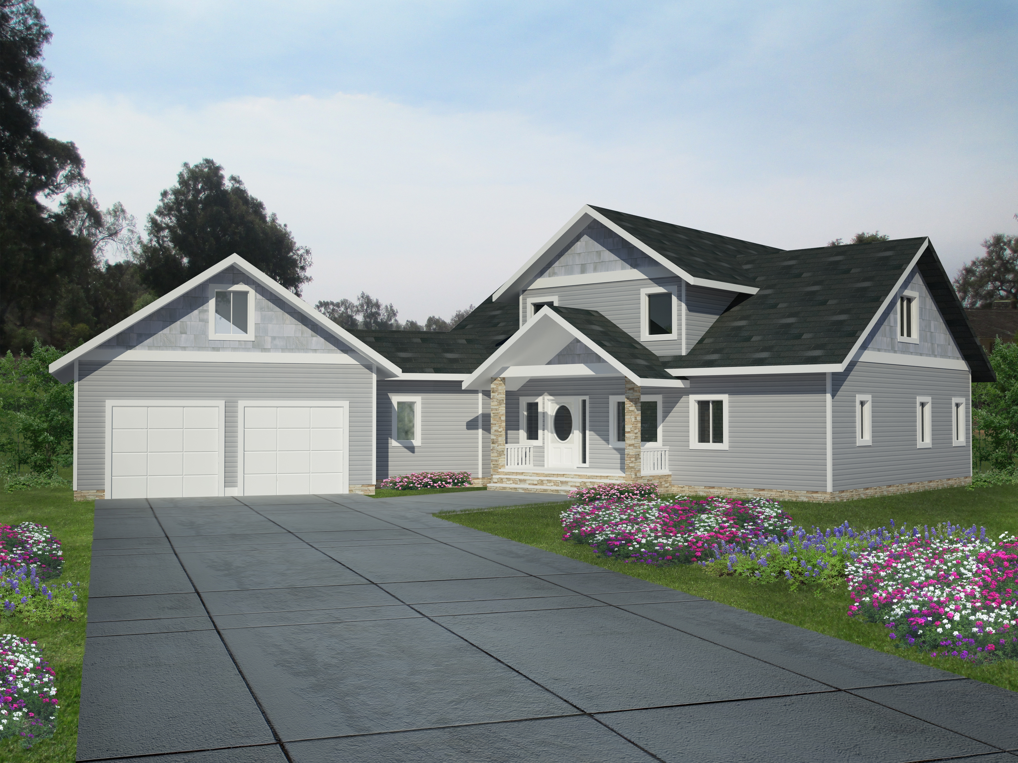 Front Elevation of this Traditional House (#132-1541) at The Plan Collection.