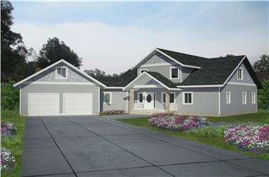 4-Bedroom, 2768 Sq Ft Traditional Home Plan - 132-1541 - Main Exterior
