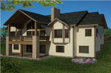 4-Bedroom, 3545 Sq Ft Traditional Home Plan - 132-1543 - Main Exterior