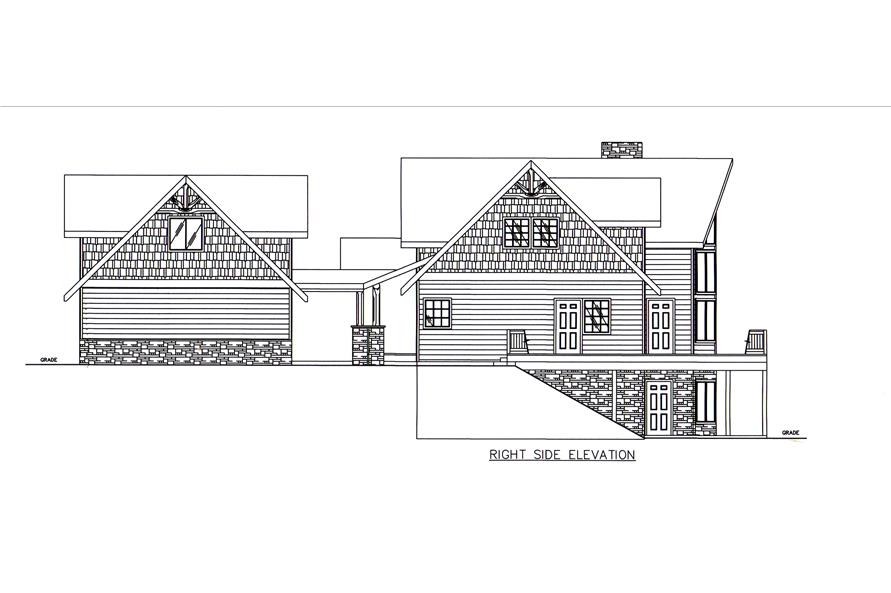 132-1545: Home Plan Right Elevation