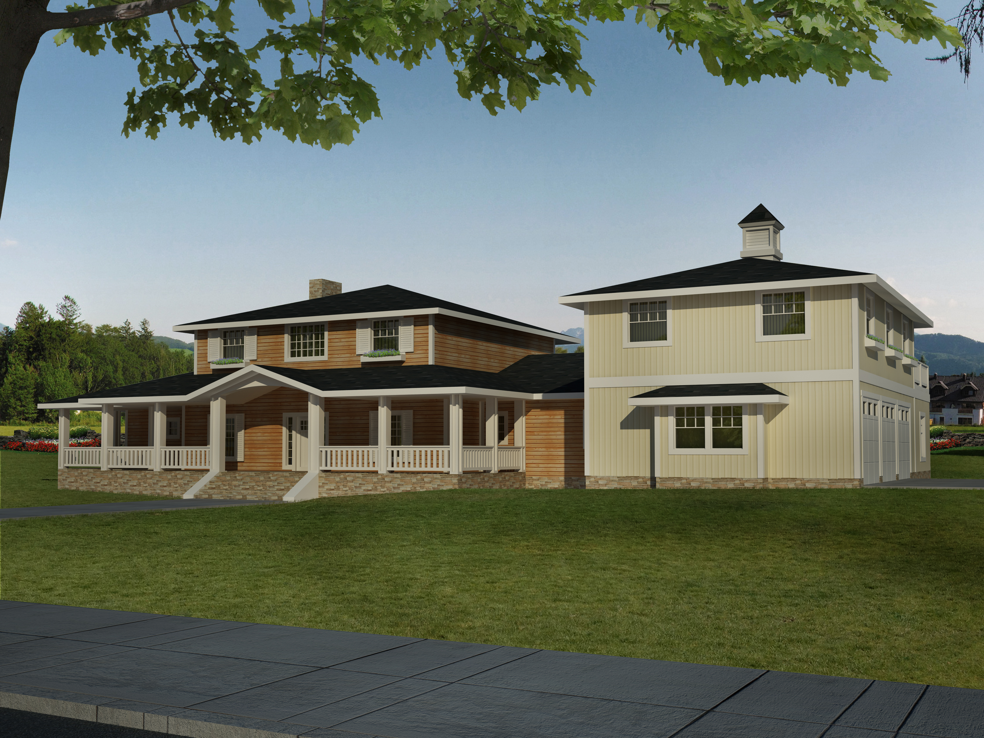 Front View of this 4-Bedroom, 3579 Sq Ft Plan - 132-1547