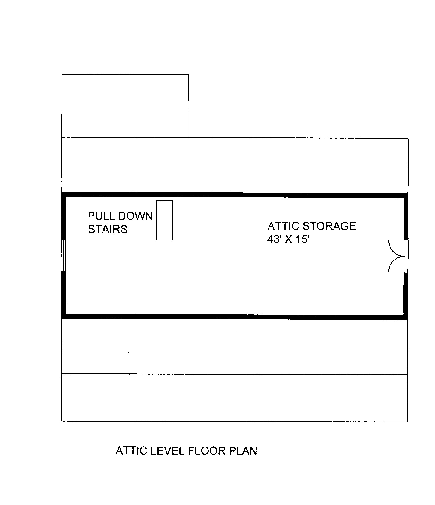Floor Plan Second Story of Garage Plan #132-1549