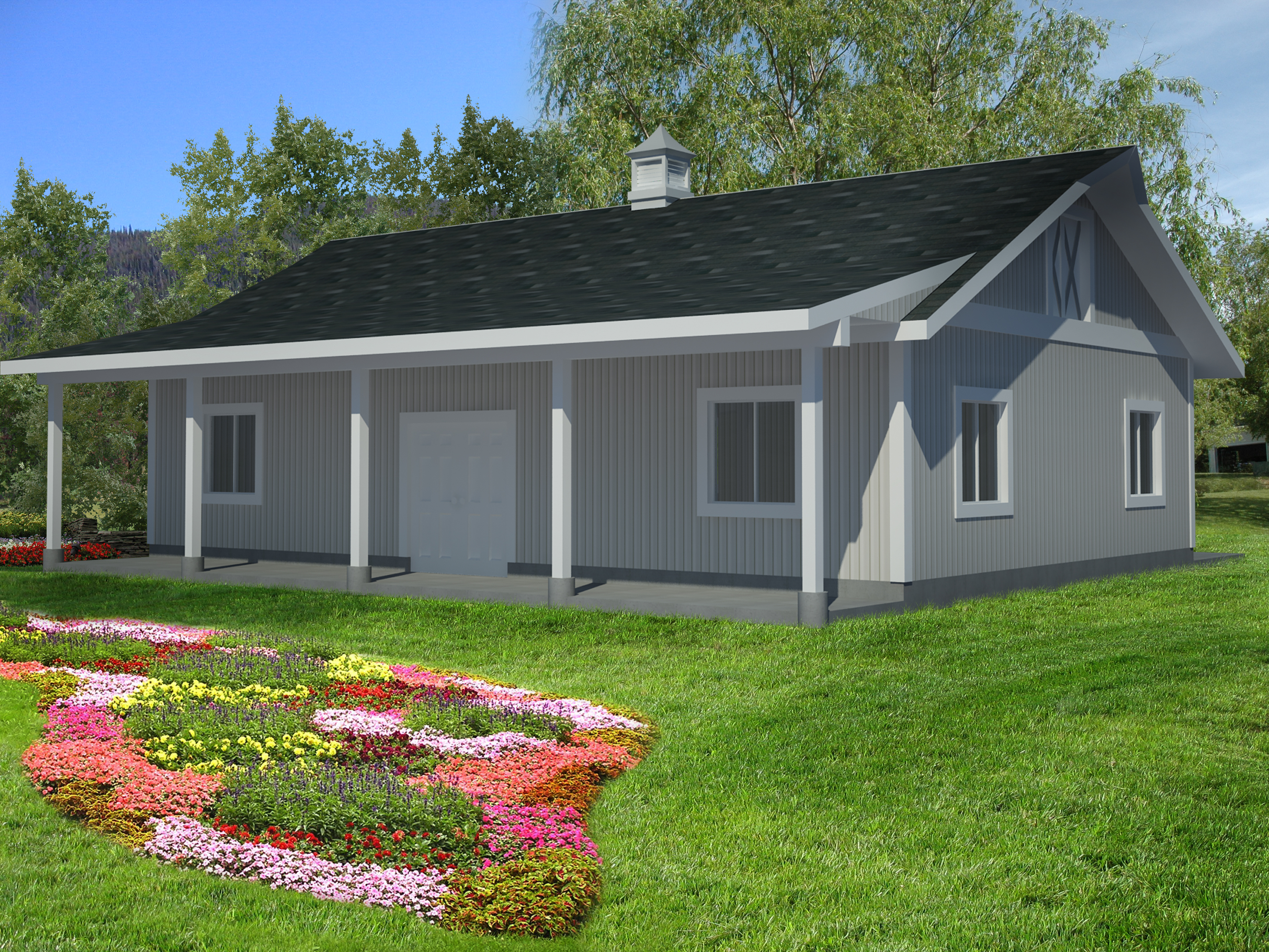 Home Plan Left Elevation of this 0-Bedroom,2416 Sq Ft Plan -132-1549