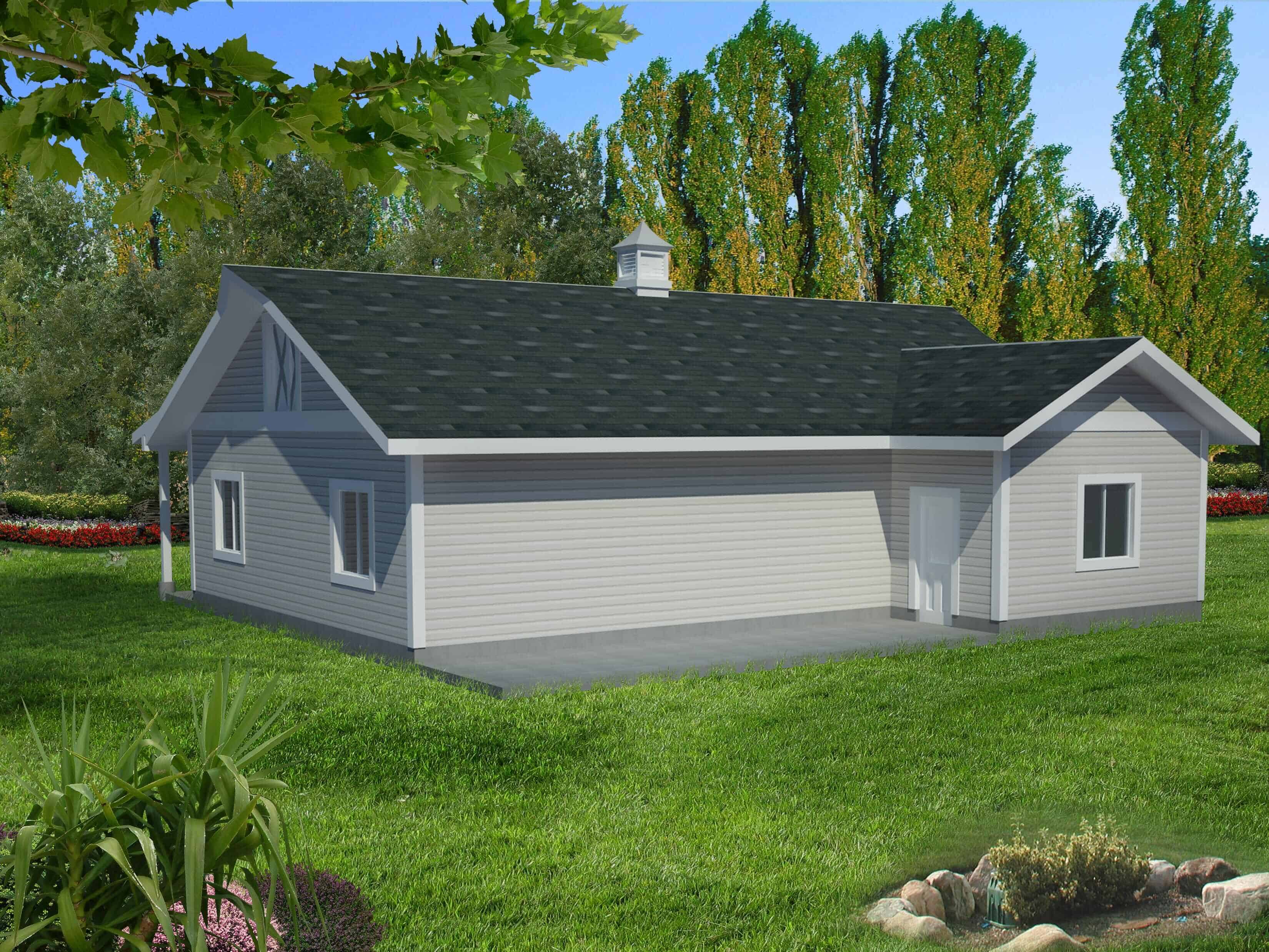 Home Plan Right Elevation of this 0-Bedroom,2416 Sq Ft Plan -132-1549
