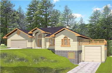 2-Bedroom, 3302 Sq Ft Contemporary House Plan - 132-1552 - Front Exterior