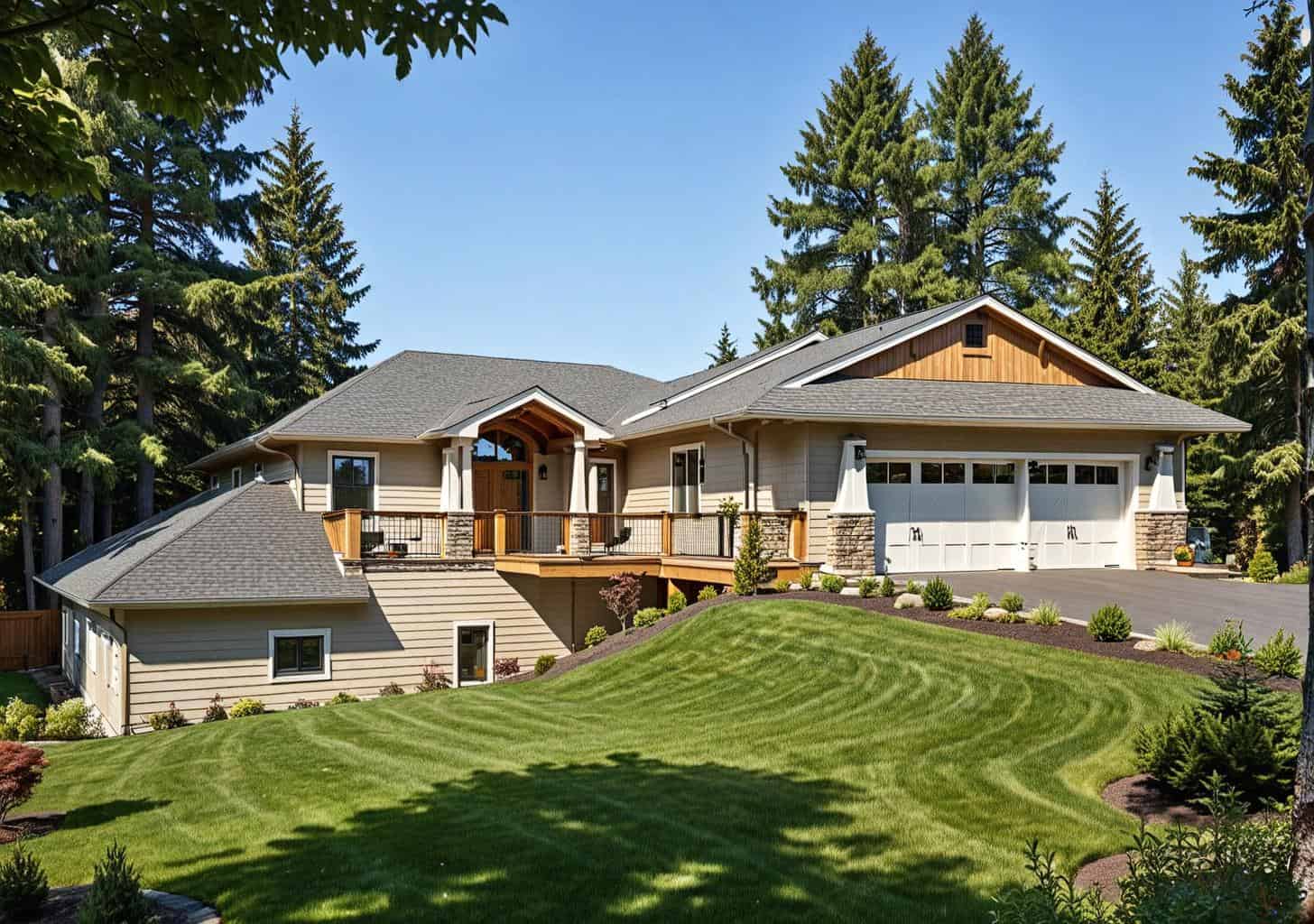 Front Elevation of this Modern House (#132-1557) at The Plan Collection.