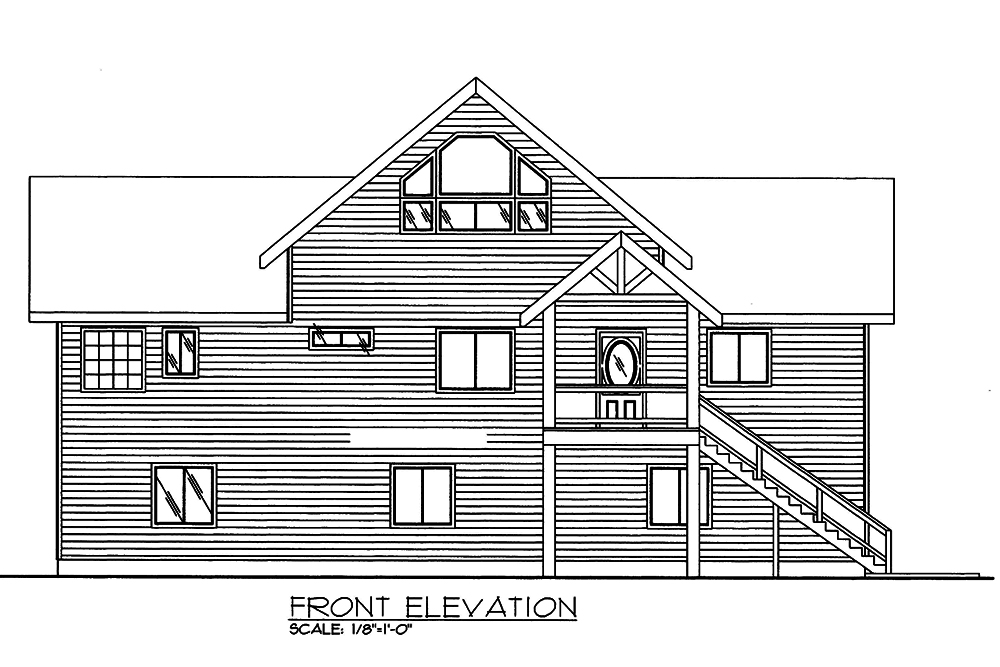 Home Plan Front Elevation of this 2-Bedroom,3193 Sq Ft Plan -132-1559