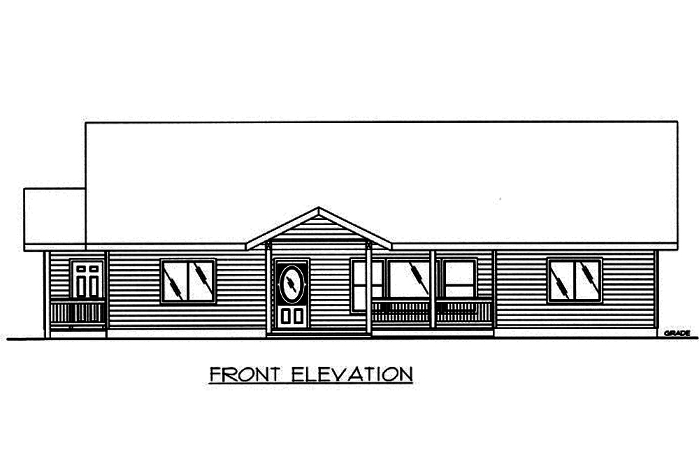 Home Plan Front Elevation of this 3-Bedroom,2484 Sq Ft Plan -132-1561