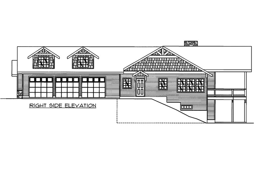 132-1562: Home Plan Right Elevation