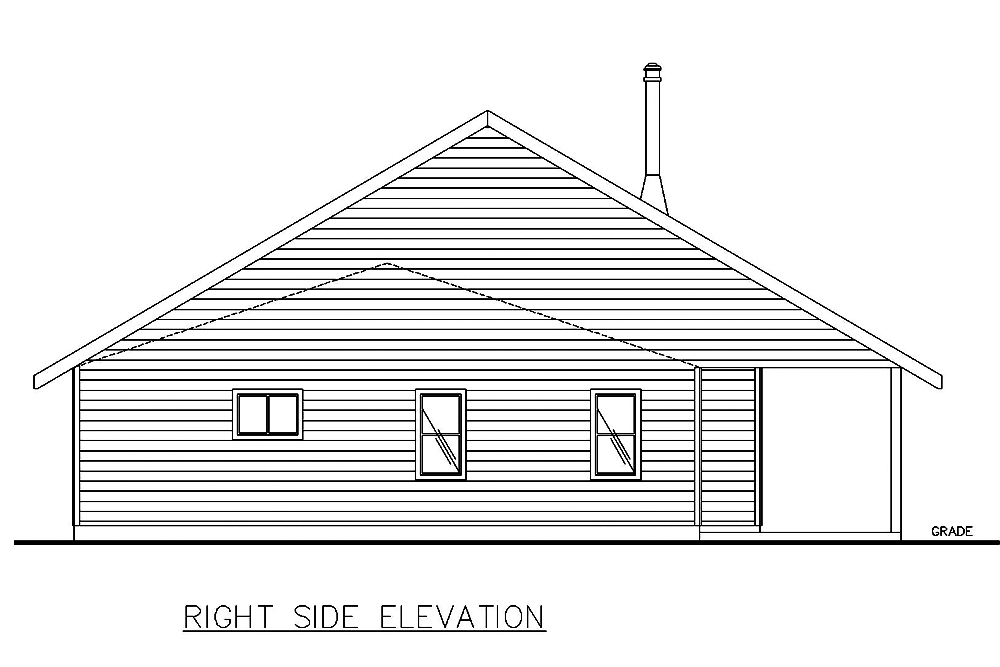Home Plan Right Elevation of this 2-Bedroom,1727 Sq Ft Plan -132-1565