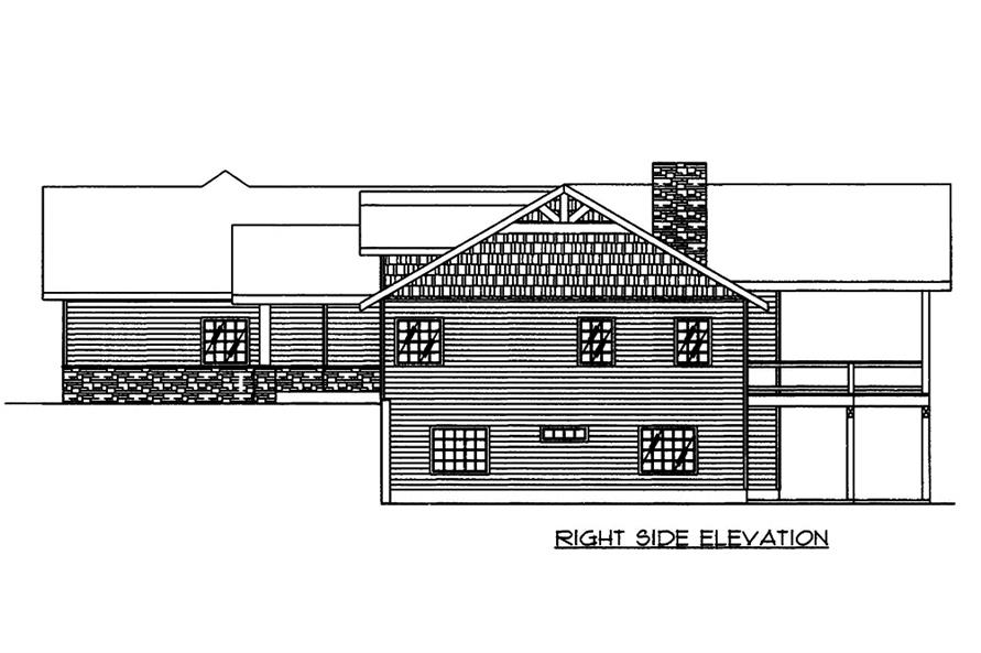 132-1568: Home Plan Right Elevation