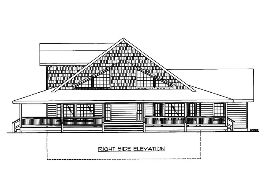 Home Plan Right Elevation of this 4-Bedroom,7518 Sq Ft Plan -132-1579
