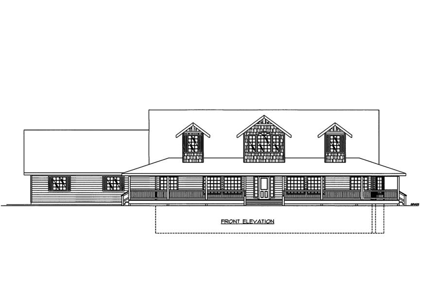 132-1579: Home Plan Front Elevation