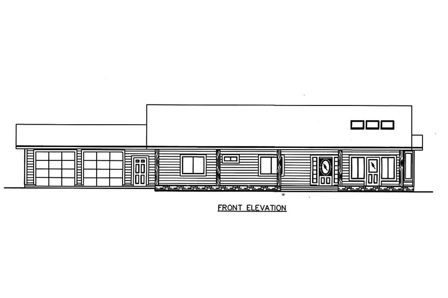 132-1584: Home Plan Front Elevation